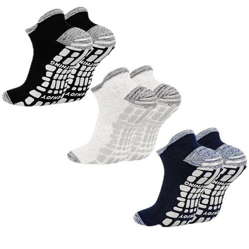 GRPSKCOS Stoppersocken Herren 3 Paar Yoga Socken Antirutschsocken...
