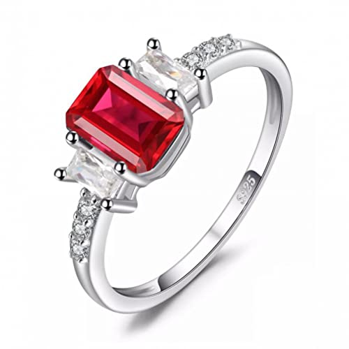 Bague en argent 925 de prestige et rubis émeraude de 4,1 ct style haute joaillerie