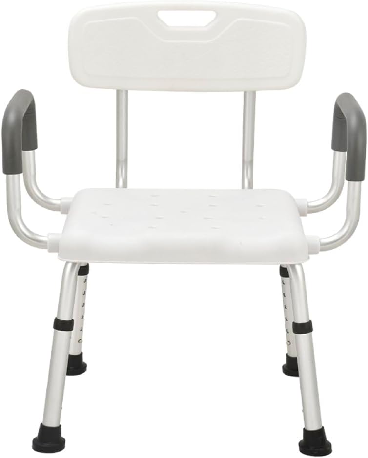 Urby Plus Size Extra Wide Shower Chair for Elderly and Disabled with Arms and Back, Silla para Baño Adulto Mayor, Ideal for Seniors, Big & Tall Person. 150kg Weight Capacity.