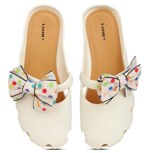 Image of CASSIEY Fashion Slippers For Women slipper Printed Bow design Slip on Flat Sandals