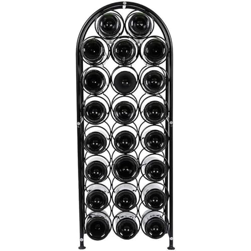 Soporte para 23 botellas de vino de hierro grande miniatura 4