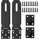 Door Hasp Padlock Latch, Hasp Lock Door Hasp Padlock Latch，5 Inch 304 Stainless Steel Safety Clasp...