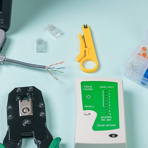 Retoo Tester Kabli Sieciowych RJ11/RJ12/RJ45, Tester Przewodów Krosowych LAN