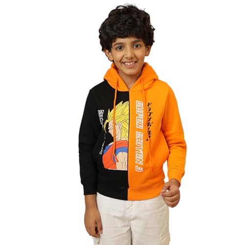 Sweat à capuche Dragon Ball Z imprimé regular fit de marque Kidsville
