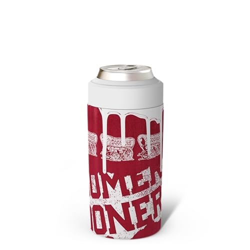 Image of Frost Buddy Universal Can Cooler (Oklahoma Sooners | Drip) | 20x colder, cold up to 24 hrs | Sleek, lightweight design | Premium build quality | Coffee-mug ready with add-on lid