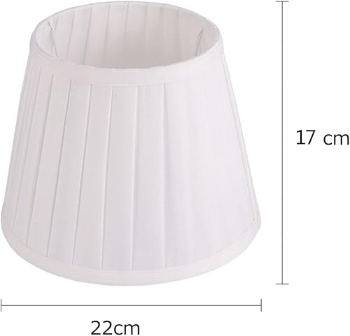 Miniatura 2 de Uonlytech Pantalla de tela de estilo europeo con clip, pantalla de tela de barril E27, cubierta protectora para lámpara de mesa, lámpara de pared,