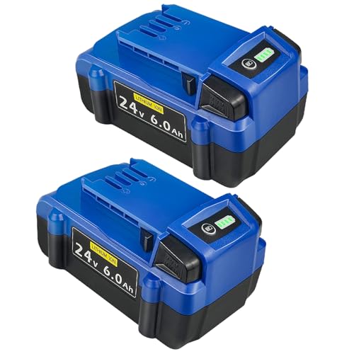 Replacement for Kobalt 24V Battery: 6.0Ah Lithium ion Compatible with 24-Volt Max Battery KB624-03 KB524-03 KB424-03 KB224-03 KB124-03 Suitable for All Kobalt 24 V Cordless Power Tool 2 Packs