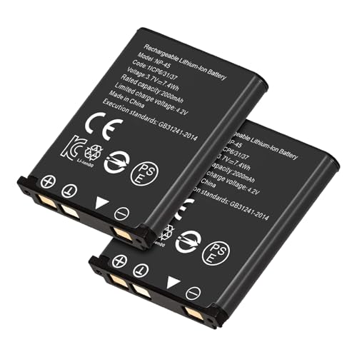 NP-45 Battery 2000mAh Replacement for Fujifilm Cameras