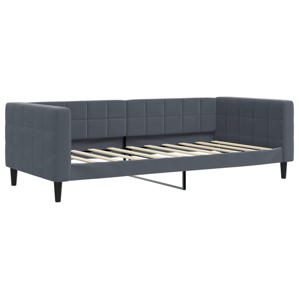 vidaXL Tagesbett Dunkelgrau 90x190 cm Samt