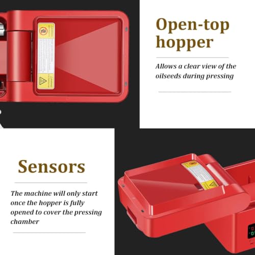 Prensa de aceite plegable doméstica automática para avellanas y colza en color amarillo 8