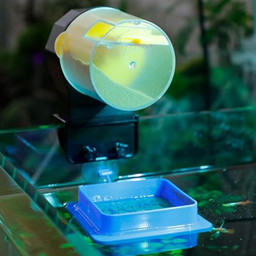 Automatic Fish Feeder 210 & 100ML Fish Feeder Automatic Dispenser with Timer 2AA Battery Operated Food Vacation Auto for Tank, Aquariums, Pond - Image 3