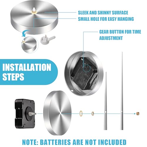 image for Sratte 3D Large Collage Photo DIY Wall Clock, 5 Inch Paper Photo Frame