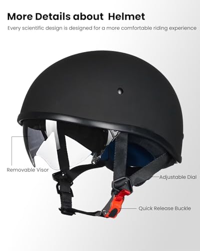 ILM Motorcycle Half Helmet MH201
