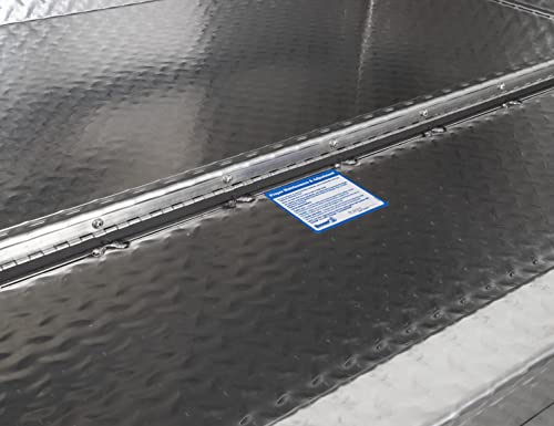 Image of Buyers Products 1705147 Diamond Tread Aluminum Topsider Truck Box with Lockable T-Handle Latch, 24 x 24 x 72 Inch, Truck Storage and Organizer, Made in the USA, Silver