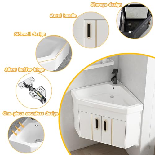 Compacte de lavabo triangulaire pour WC : la solution aux petits espaces de toilette - 3