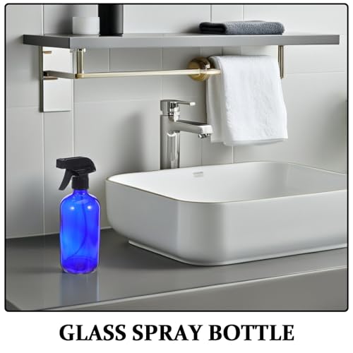 Flacon spray verre rechargeable étanche set de voyage bleu