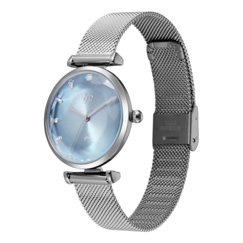 Image of Fastrack Vyb Aura Quartz Analog 3 Hands Gradient Stainless Steel Strap Watch for Girls