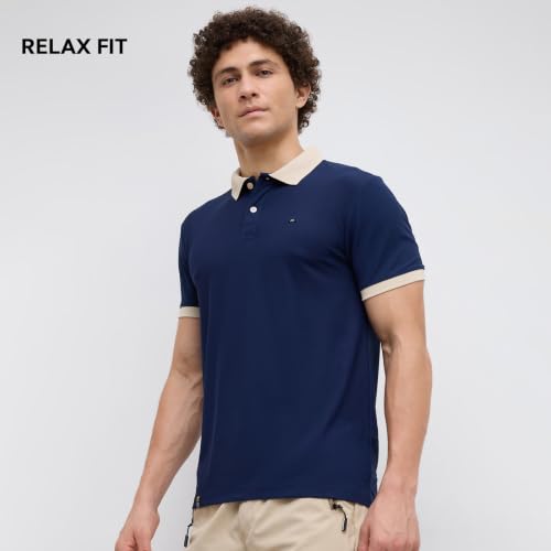 Image of Nostrum Mary Half Sleeve Polo T-Shirt with Two-Tone Collar, Stylish T Shirt for Men, Polo Tshirts for Men, Cotton T Shirt for Man, Casual Tshirt for Mens Boys