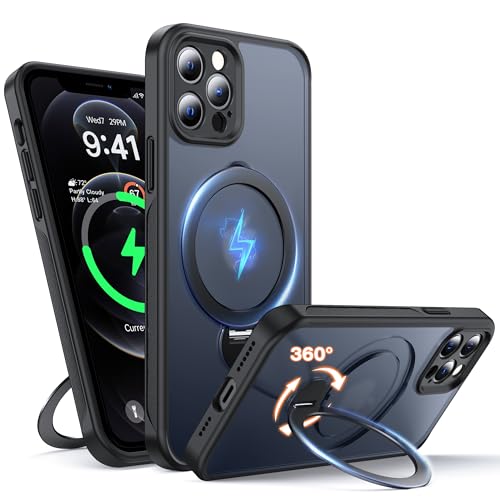 Support magnétique iPhone 12 Pro Max rotatif à 360° avec coque antichoc