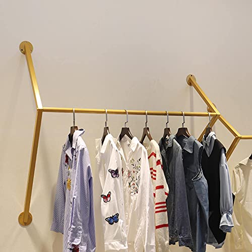 Percha de ropa interior de hierro de pared con barra lateral irregular duradera 120cm 5