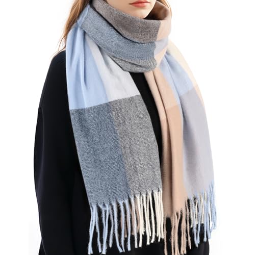Clothirily Winter Scarfs for Women, Women's Scarves & Wraps, Winter Plaid Scarf, Long Pashmina Shawl and Wrap
