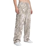 DIOTSR Mens Baggy Sweatpants Athletic Graphic Print Joggers Workout Streetwear Pants with Pockets (White Tree,Large)