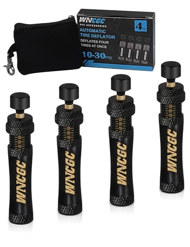 Auxilio Vial, Sports WNCGC - Kit de desinflador de neumáticos de 4 piezas, desinfladores de neumáticos de aire de 10 a 30 PSI, accesorios todoterreno para Jeep, camión, SUV, ATV...