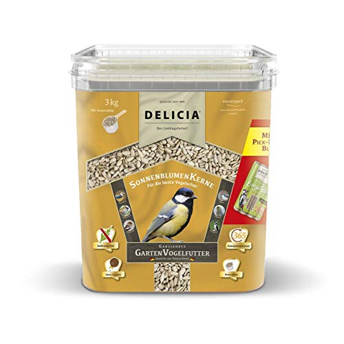 Preisvergleich Produktbild DELICIA GartenVogelfutter Sonnenblumenkerne 3 KG Eimer