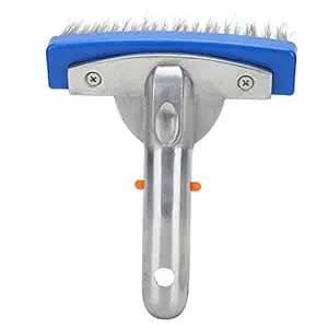 5in Swimming Pool Stainless Steel Brush for Cleaning Concrete Tiles & Gunite Plaster Spa Pond Floor Wall Cleaning Equipment'