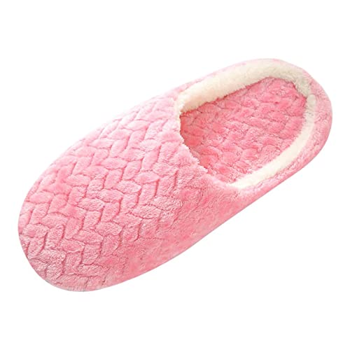 Chaussons Femme Chaussons en Daim Silencieux à Semelle Souple Pantoufles en Coton D'intérieur Antidérapantes pour Plancher en Bois Mousse Mémoire Pantoufles Femme