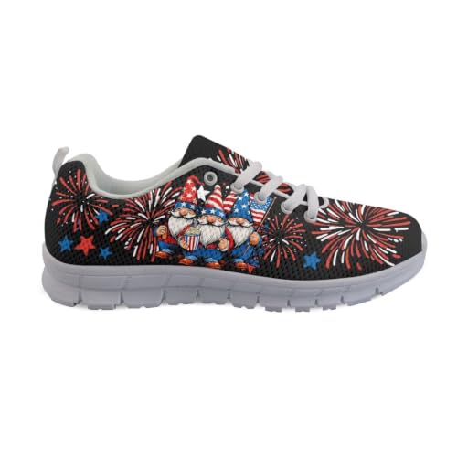 Image of GIFTPUZZ Mens Lace Up Athletic Trainers Running Sneakers Wedge Breathable Gym Lightweight Sports Tennis Shoes