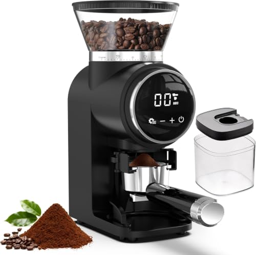 Ollygrin Conical Burr Coffee Grinder Electric, Touch Panel Burr...
