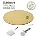 Cuisinart 3 Piece Pizza Grilling Pack, 13” Round Pizza Stone for Grill with Cutter and Foldable Stainless Steel Peel, Complete Set to Build Your Own Pizzas at Home