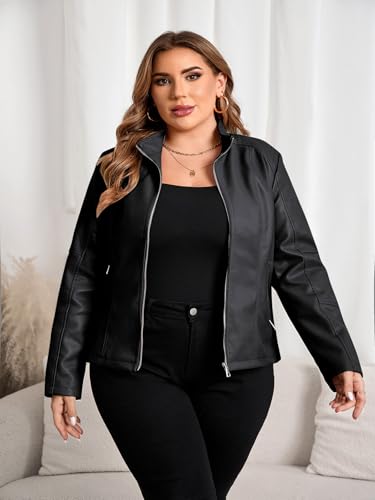 Women's Quilted Faux Leather Moto Jacket