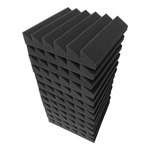 Xtahdge 12 unidades 12 x 12 x 2 pulgadas de alta densidad de espuma de estudio ignífuga para estudio KTV TV TV TV Family Theater 12 unidades