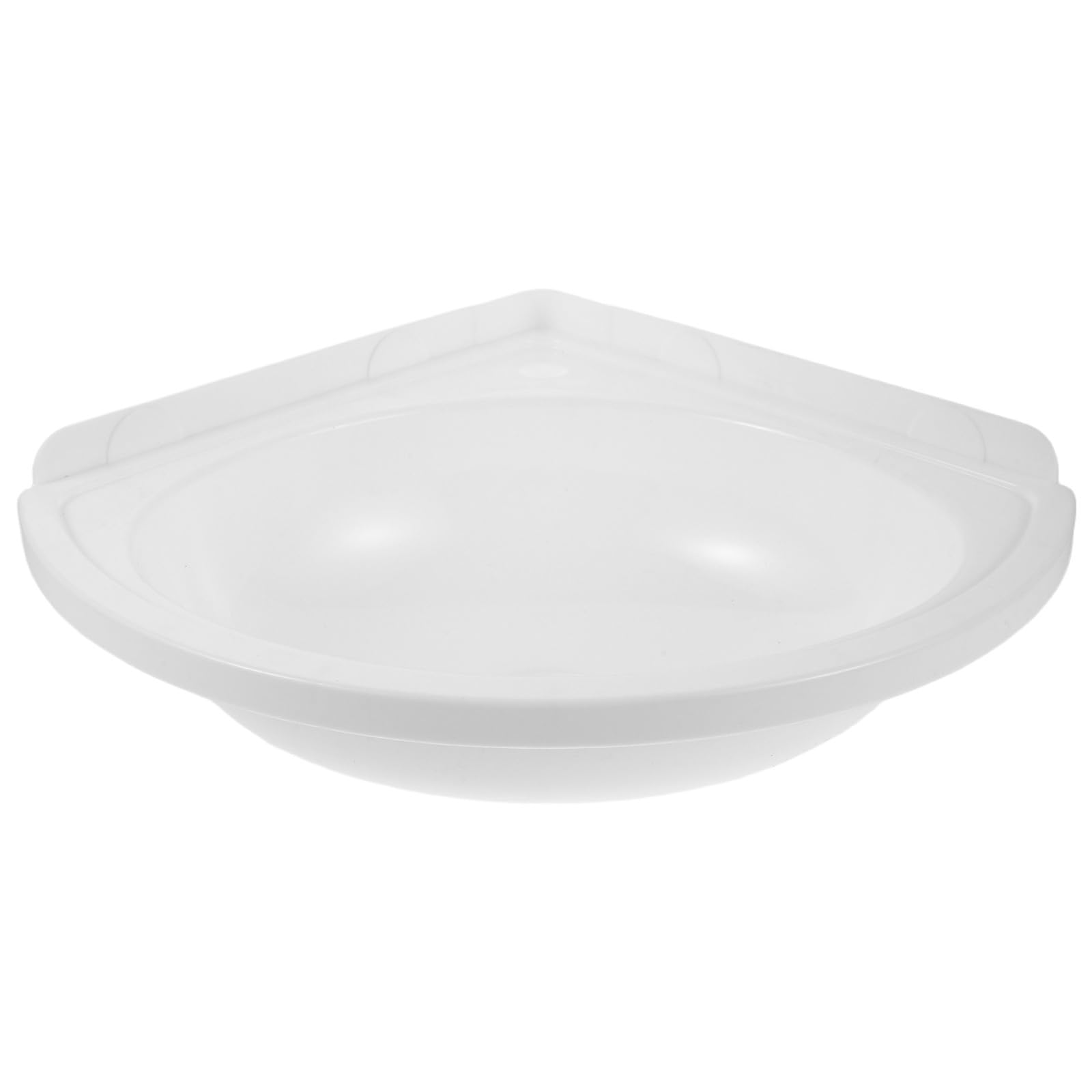 SHINEOFI Small Washbasin Small Hand Basin Triangular Plastic Wall Mounted Corner Sink White with Smooth Water Flow Modern Sleek Design for Compact Bathrooms