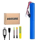 OooSure 7.4V Battery 2000mAh for Airsoft Battery SRB1200, SRB400, SRB400-SUB, MP5K, M4 and M110 Water Bead Blaster Airsoft Gun with SM2P to XT30 / Mini Tamiya Switch Cable…
