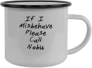 If I Misbehave Please Call Nobu - Stainless Steel 12Oz Camping Mug, Black