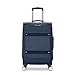 AMERICAN TOURISTER Whim Softside Expandable Luggage with Spinners, Navy Blue, Carry On