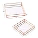 Koyal Wholesale Rose Gold Glass Mirror Square Trays Vanity Set of 2, Decorative Mirrored Trays for Coffee Table, Bar
