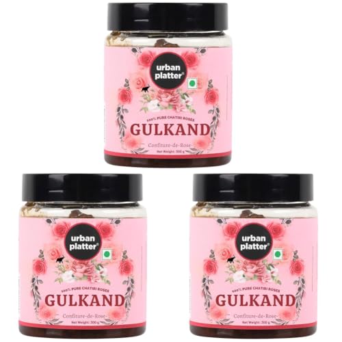 Image of Urban Platter Natural Himalayan Gulkand Rose Petal Jam, 300 g (Pack of 3)