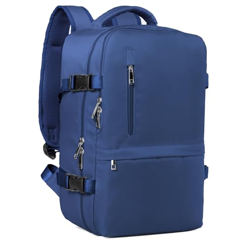 Hayayu Mochila Viaje Cabina Avion 40x20x25, Mochilas Cabina para Ryanair 40x30x20cm Maletas De Viaje Mujer Hombre Equipaje De Mano 40x20x25 Bolsa 20L con Orificio De Carga Y Bolsillo Antirrobo