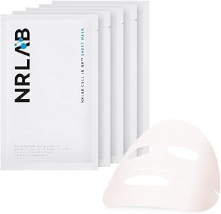Korean Sheet Mask – Anti Aging Face Mask with NR, Antioxidants & Hydrating Serum – Moisturizing Face Masks Skincare Korean for Glass Skin, Radiance & Sun-Damaged Skin - 5 Mask Count