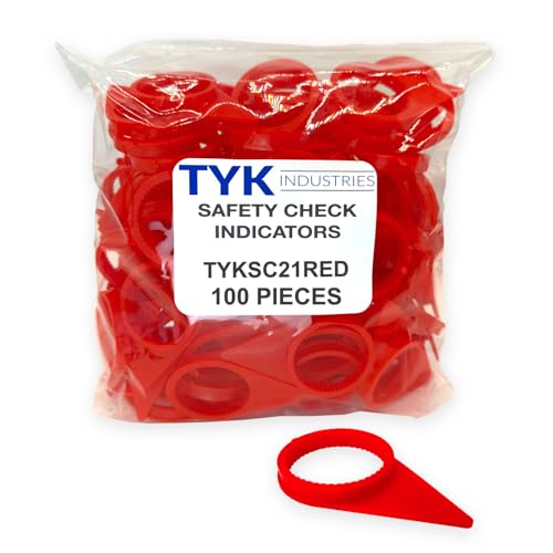 TYK Industries 21mm Red Loose Wheel Lug Nut Safety Check Indicators 100 Pack - Commercial Truck Wheel Nut Pre-Trip Safety Inspection Tool