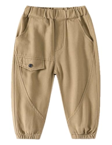 Boys Jogging Pants Elasticated Waist Cargo Pants Casual Outdoor Trip Hiking Trousers