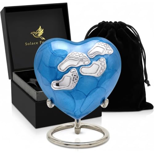 Heart Shaped Keepsake Urn Blue