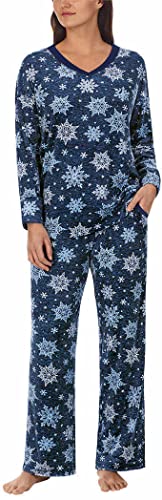 Nautica Womens Pajamas - Cozy Silky Fleece - 2 Piece Long Sleeve Winter Sleepwear Set for Women...