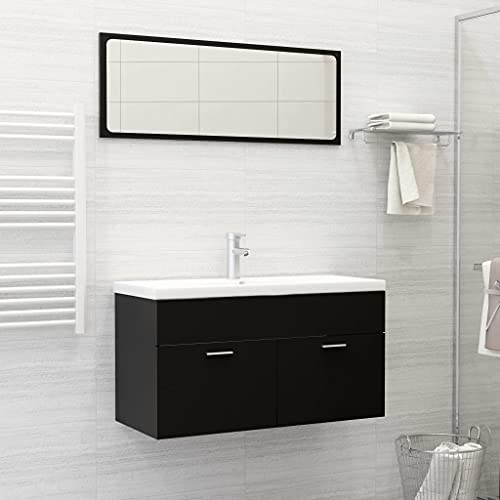 Juego de muebles de baño de 2 piezas para crear un aseo moderno 2