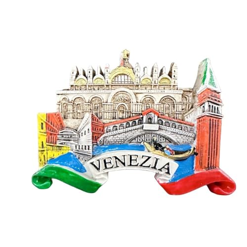 Imán de nevera decorativo Venezia de resina 8cm x 6.5cm