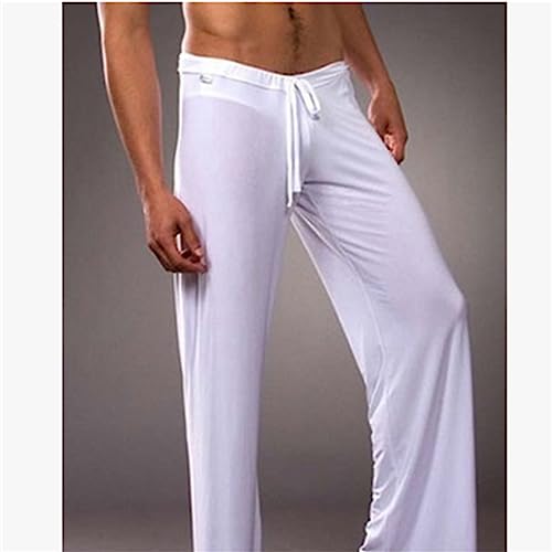 Mens Yoga Pants Low Rise Elastic Drawstring Pajama Bottoms Lounge Pants 5